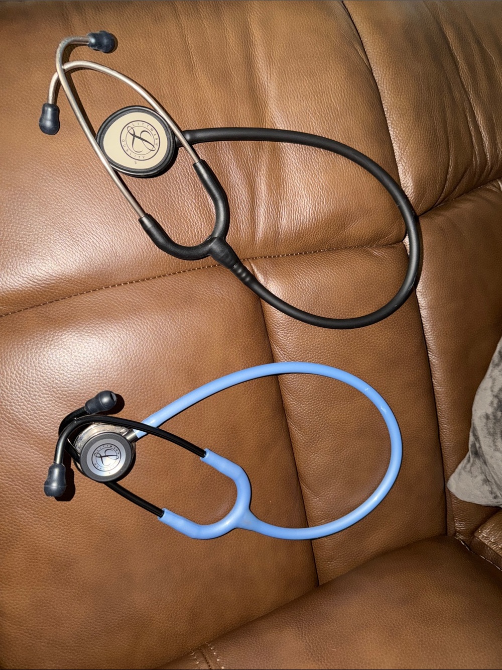 Dual Pack Black and Light Blue Stethoscopes